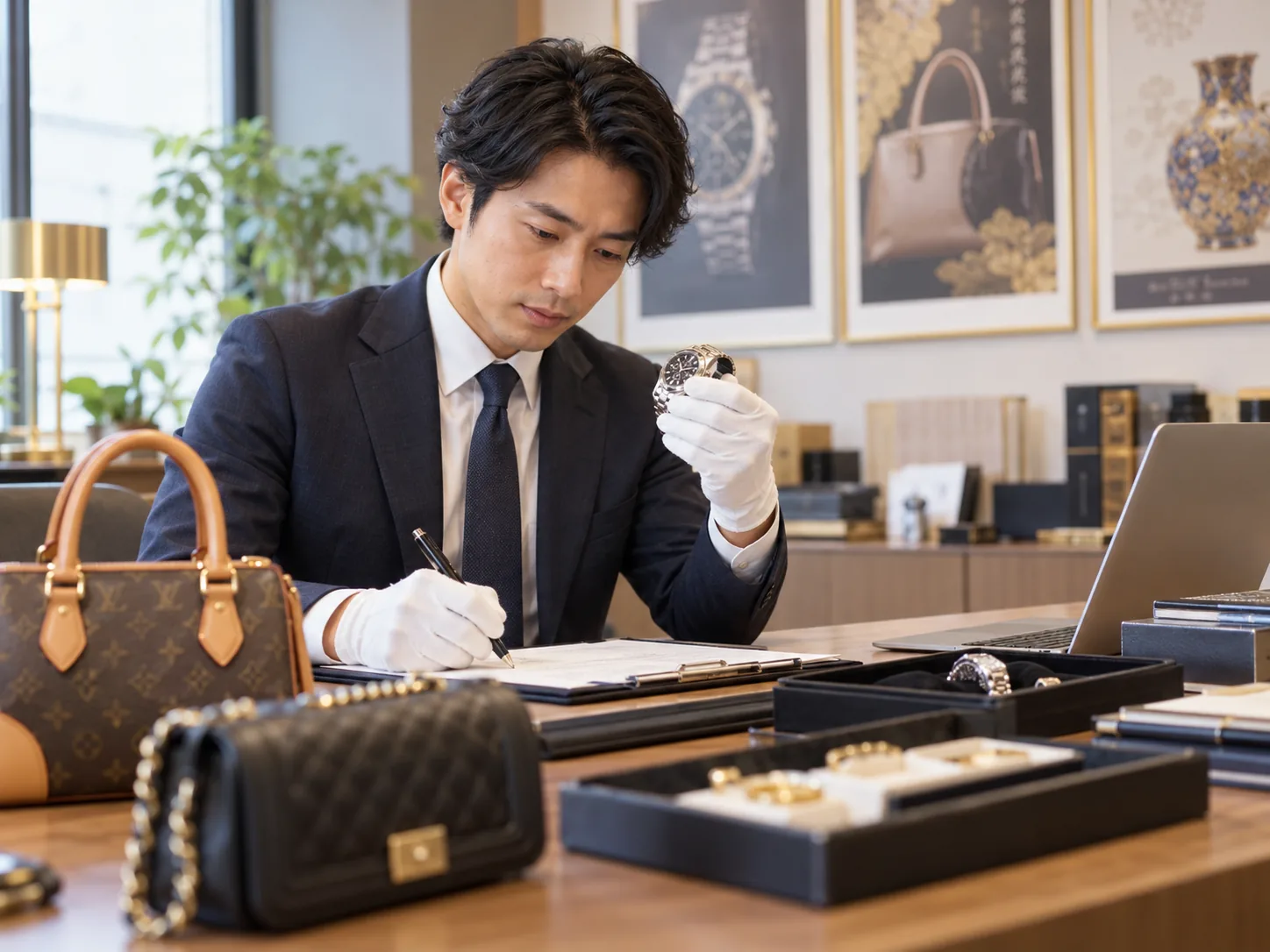 バイヤーが品物を確認するイメージ